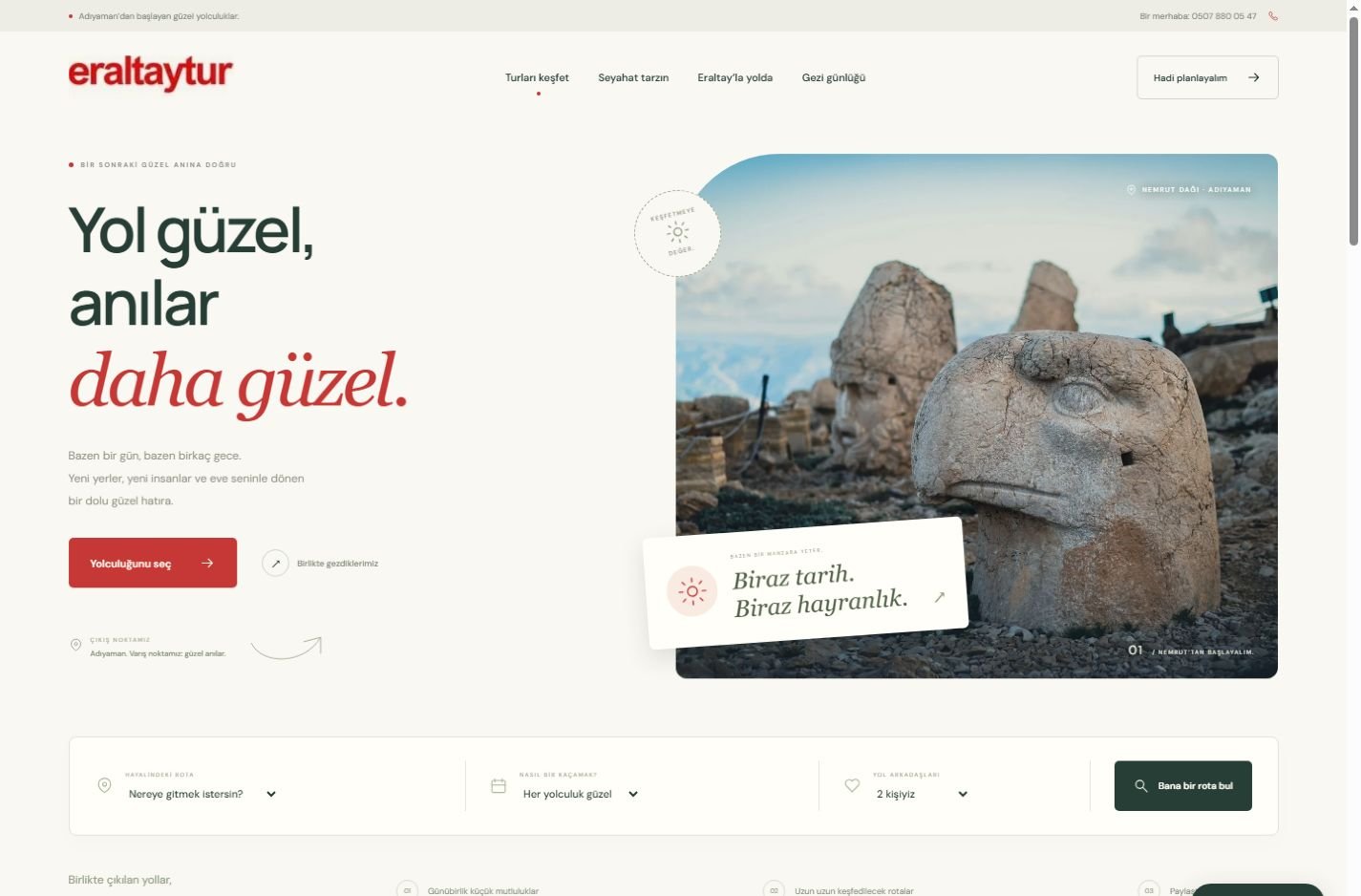 Eraltay Tur — web sitesi önizlemesi