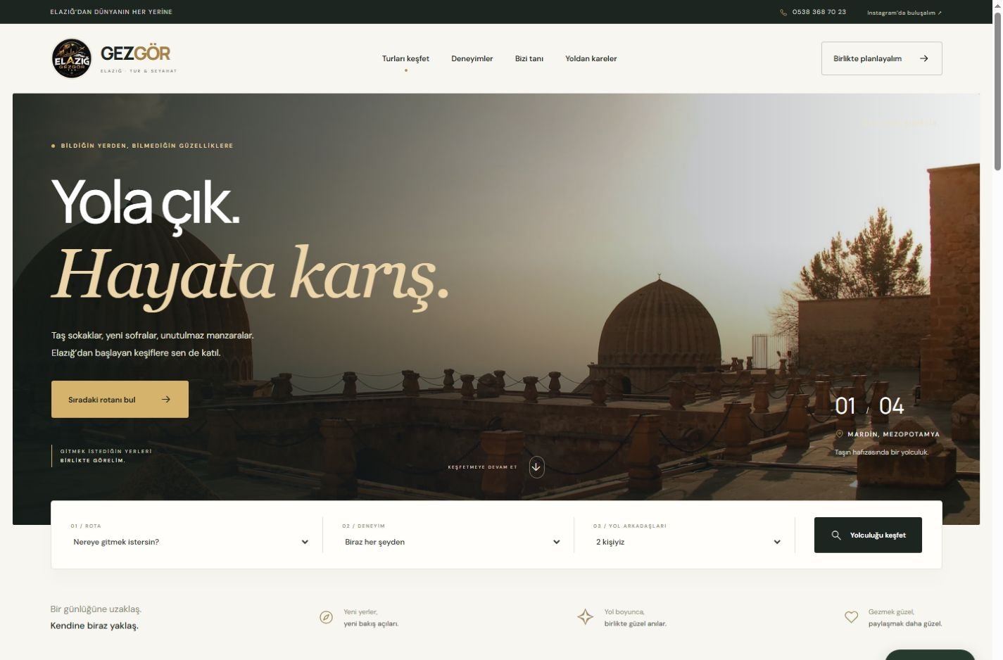 Elazığ Gez Gör Tur — web sitesi önizlemesi